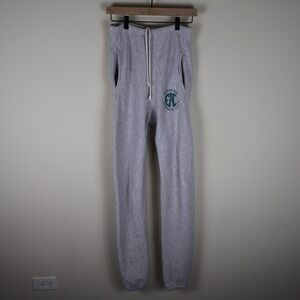 Vintage Evanston Athletic Club Jogger Sweatpants Made In USA Heather Gray Small